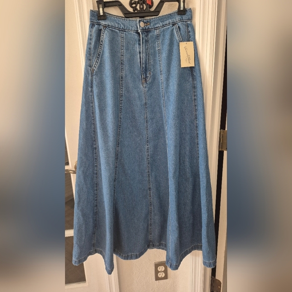 Universal Thread Blue Denim A-Line Maxi Skirt. C Discription For Measurments! Sm - Picture 8 of 9